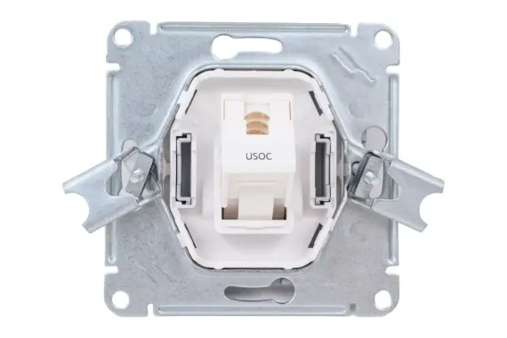 Розетка RJ11 Systeme Electric ATLASDESIGN алюминий 38187