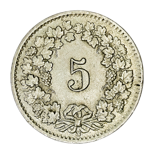 Switzerland, 5 Rappen, 1954 – Libertas Series, VF