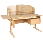 Растущая парта с навесной тумбой, задней и боковой полками Дэми СУТ 25-05-Б1НЗ (1500×880 мм)