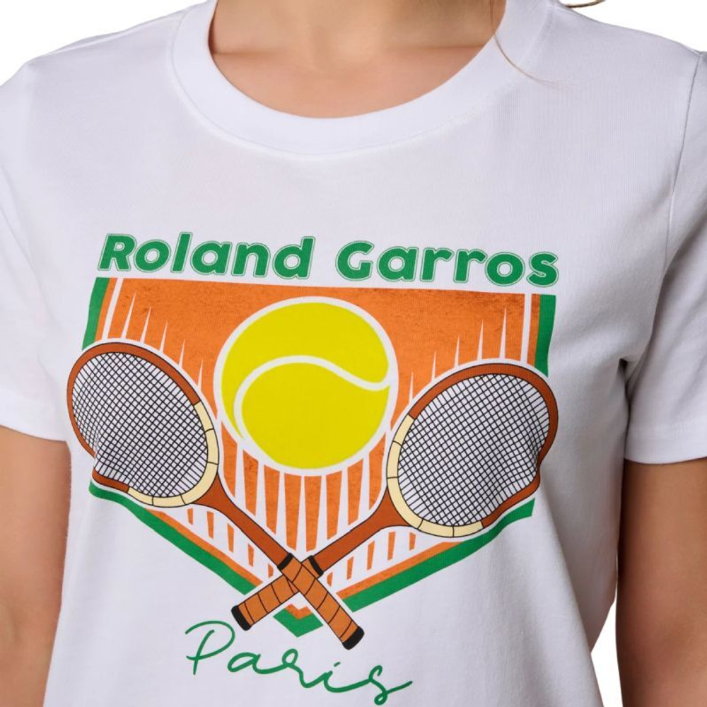 Женская теннисная футболка Roland Garros Sylvie T-Shirt - белый