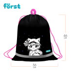 Мешок для обуви 1 отделение Först "Plush Dream", 360*460мм, вентиляционная сеточка, светоотражающая полоса