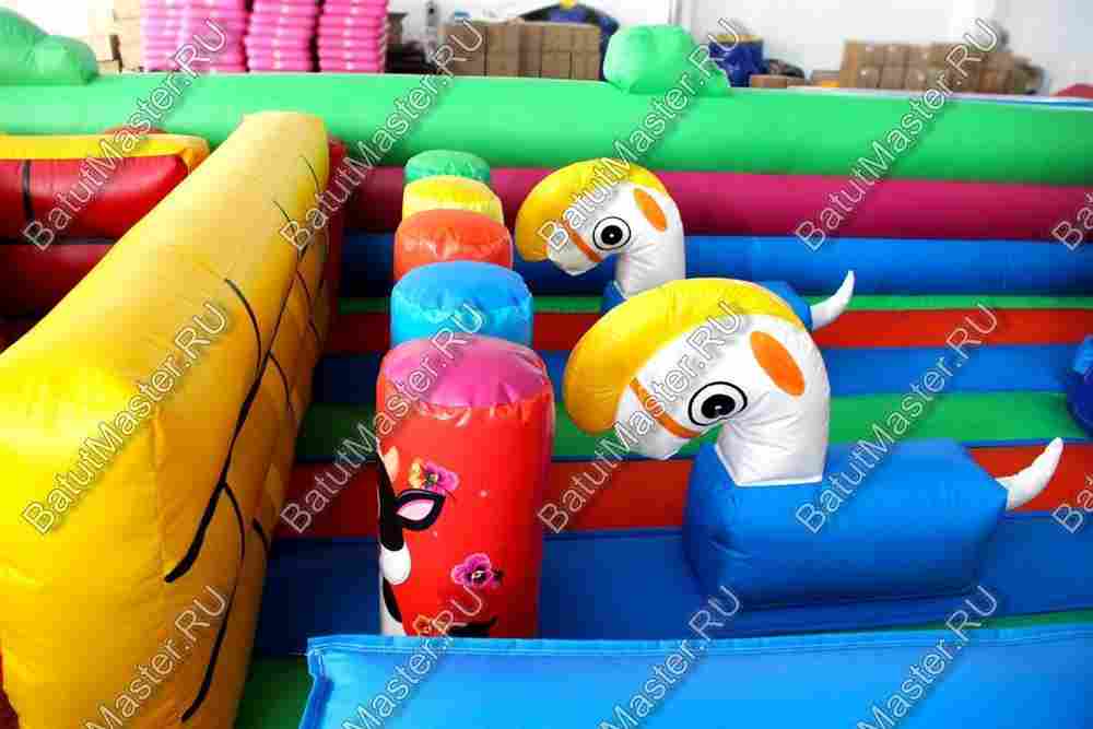 Коммерческий батут "Тигриная страна 2 с низкой горкой" 12*6*3 м
