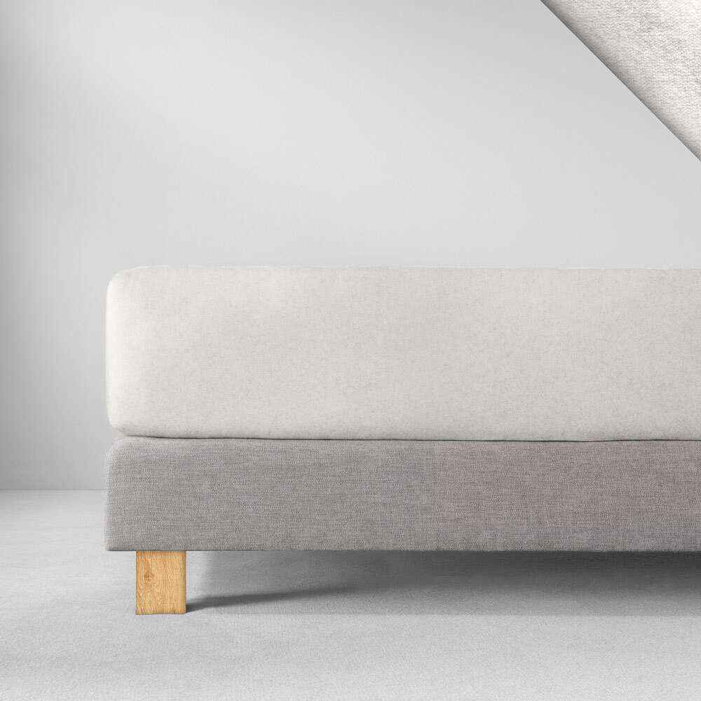 Велюровая простыня на резинке 200x200 Estella 110 elfenbein слоновая кость