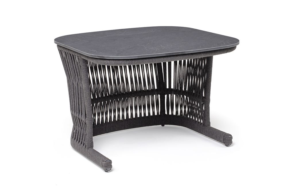 "Лугано" журнальный стол 76х76 H55 см из HPL, цвет "серый гранит"