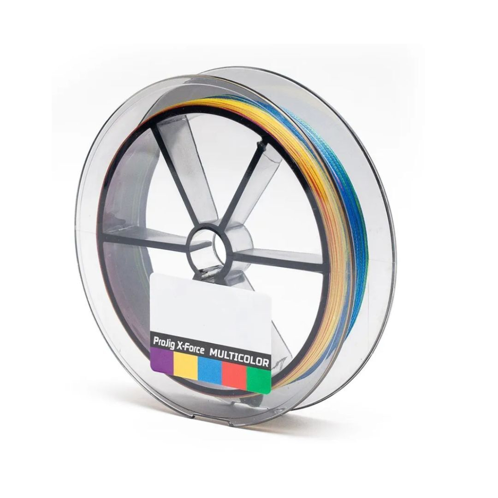 Плетеный шнур для рыбалки ProJig X-Force Multicolor 0,16 мм, 11,0 кг, 100 м. Товар уцененный