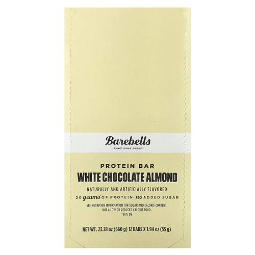 Barebells, Протеиновый батончик, белый шоколад и миндаль, 12 батончиков, 55 г (1,94 унции)