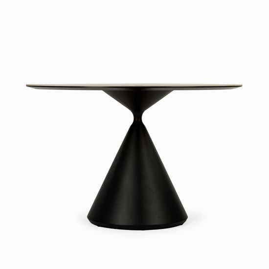 Обеденный стол Cardiff диаметр 120 белый глянец