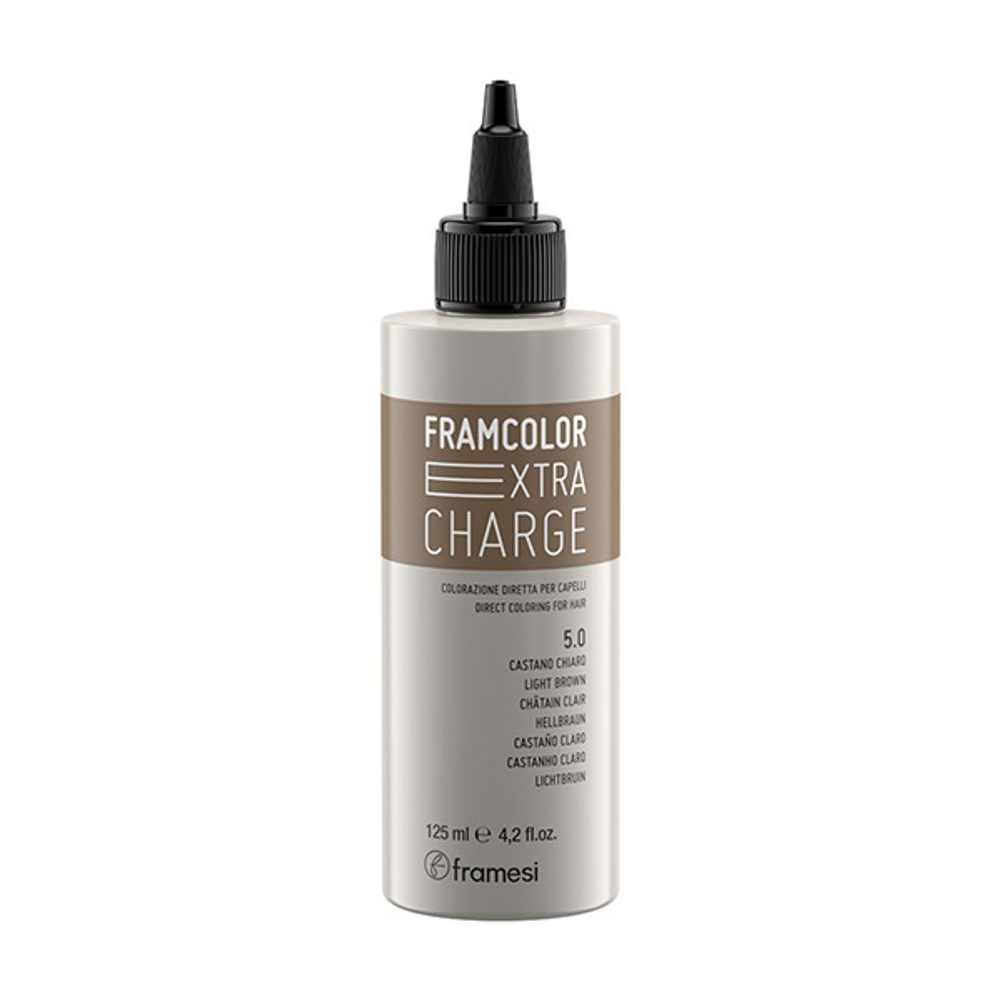 Прямой пигмент для волос Оттенок #5.0 Светлый шатен Framesi Framcolor Extra Charge Light Brown 125мл