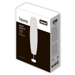 UML-T410 2хE27 WHITE Торшер напольный под две лампы Е27. 2х60W. Механический выключатель. Белый. ТМ Uniel