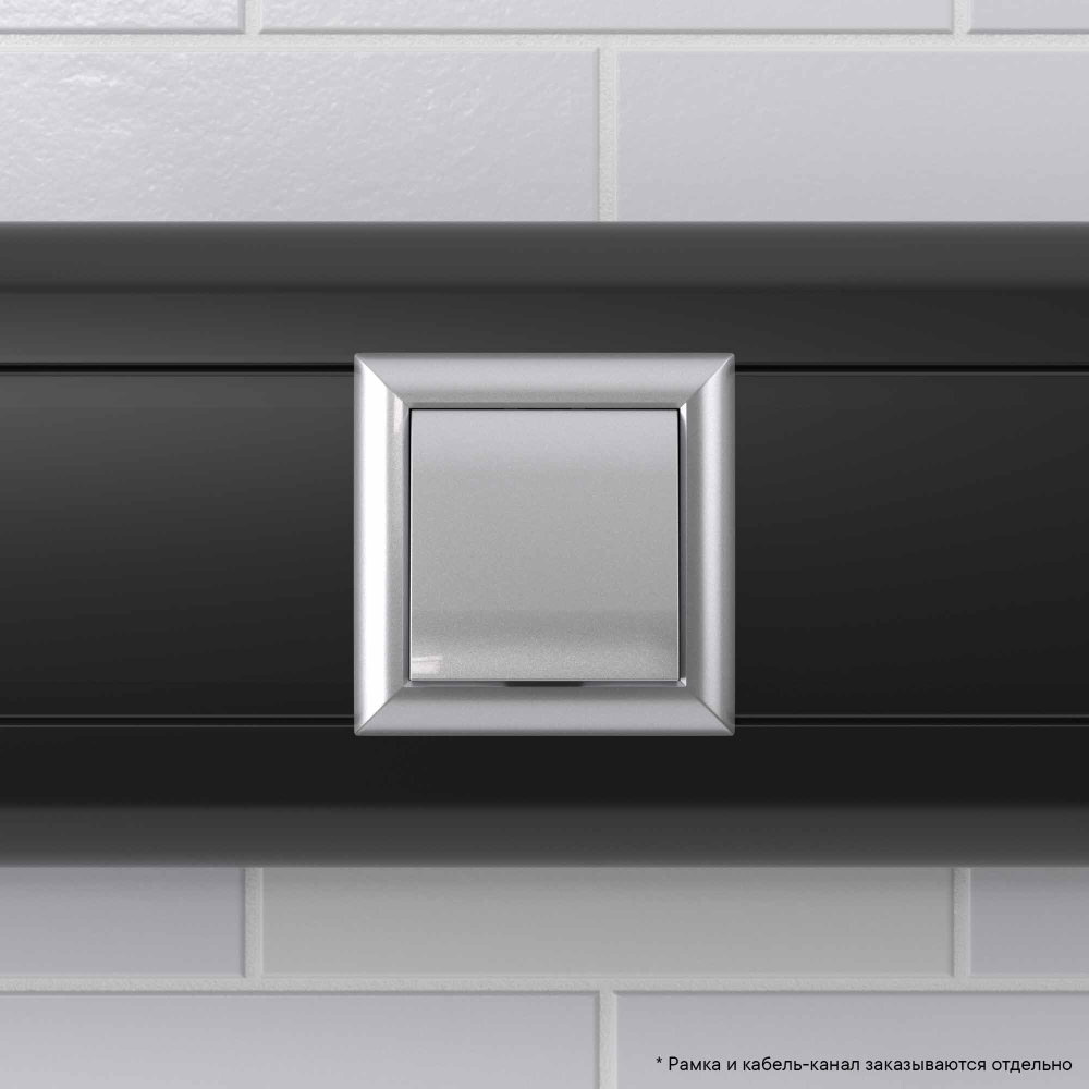 Вывод кабеля модульный "Avanti", "Закаленная сталь", 2 модуля