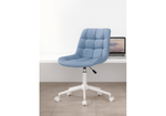 Офисное кресло Woodville Честер голубой, белый, ножки белые