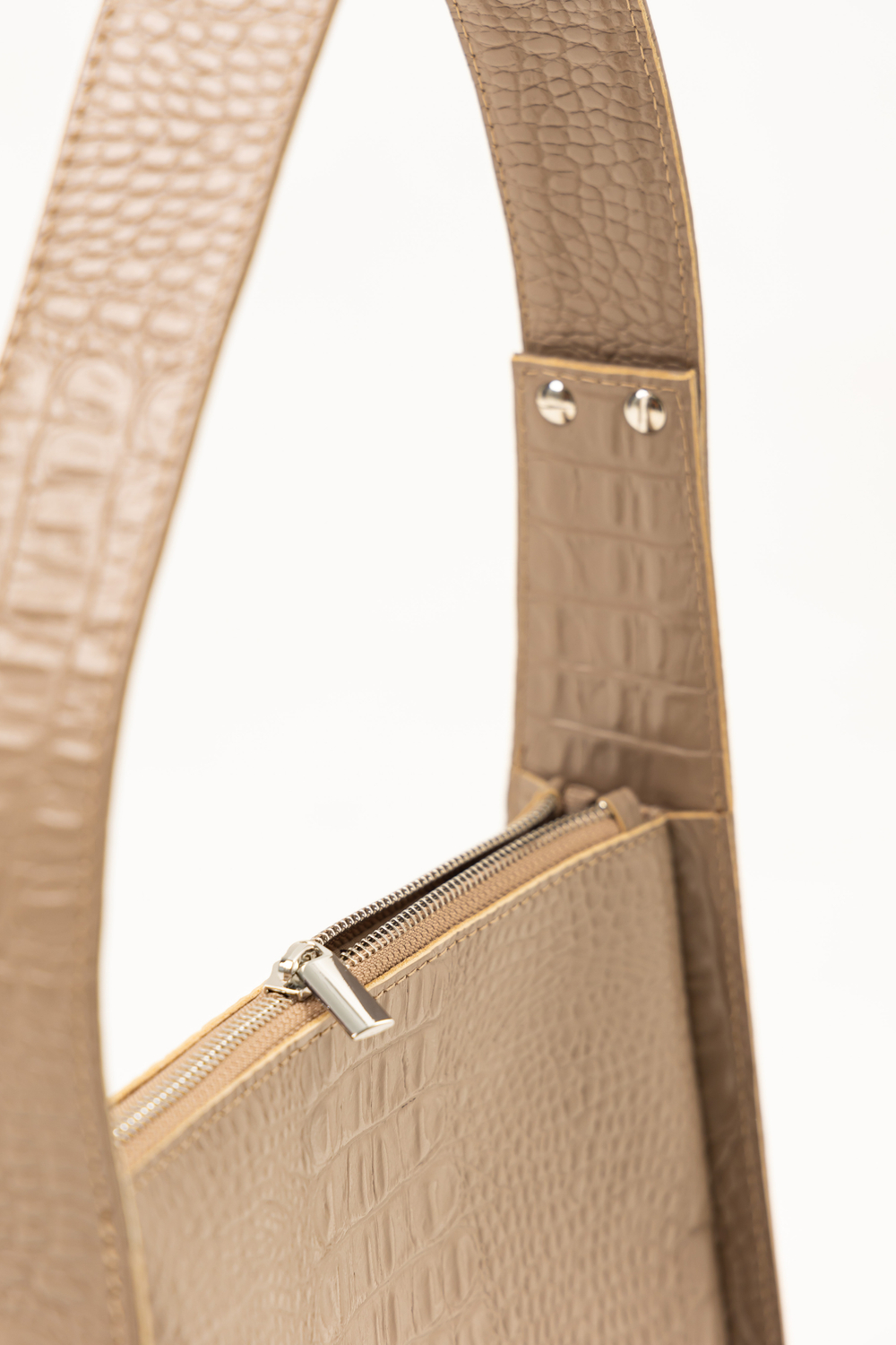 Louis Lefevre Сумка женская натуральная кожа через плечо багет бежевая