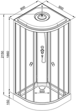 Душевая кабина AvaCan L909 с электрикой