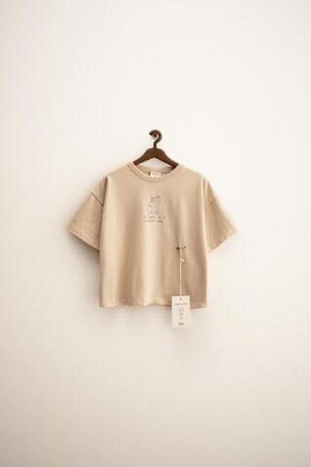 ZARA ZARA TIMELESS — ФУТБОЛКА С ВЫШИВКОЙ ORFAYO ©, РЫЖЕВАТО-КОРИЧНЕВЫЙ