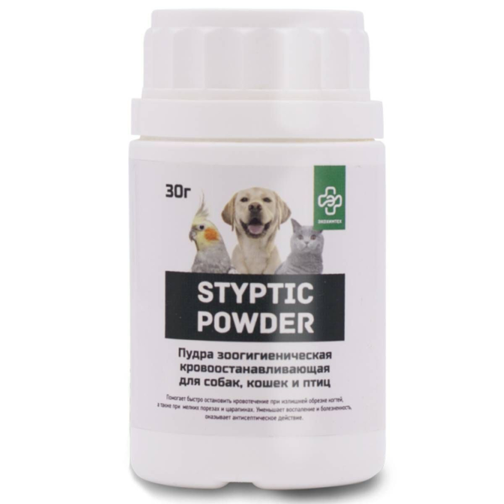 STYPTIC POWDER пудра кровоостанавливающая для собак, кошек и птиц,30 г
