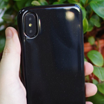 Чехол ТПУ глянцевый для iPhone X/XS, 010016 Черный