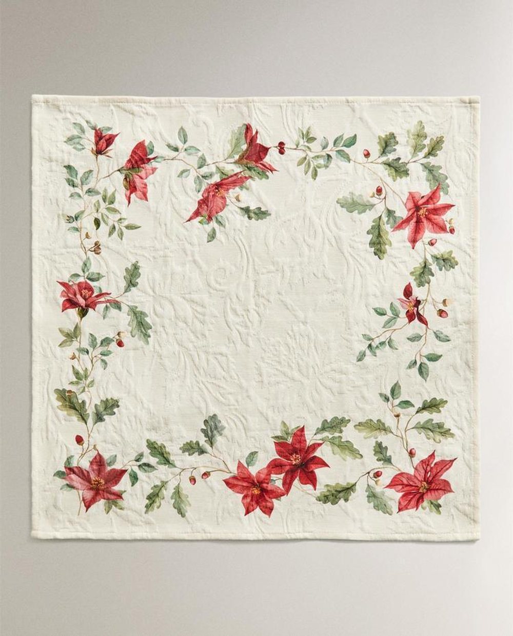 ZARA HOME КУХОННЫЕ ПОЛОТЕНЦА С РОЖДЕСТВЕНСКИМ ПРИНТОМ (НАБОР ИЗ 2 ШТ.), ЗЕЛЕНЫЙ