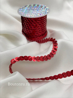 Лента декоративная красные пайетки ~4,5 метра