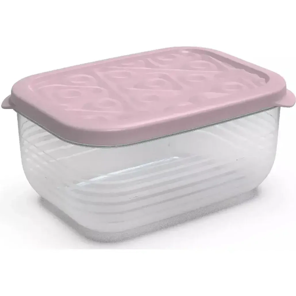 Контейнер прямоугольный Flexo 1,9л (розовый)