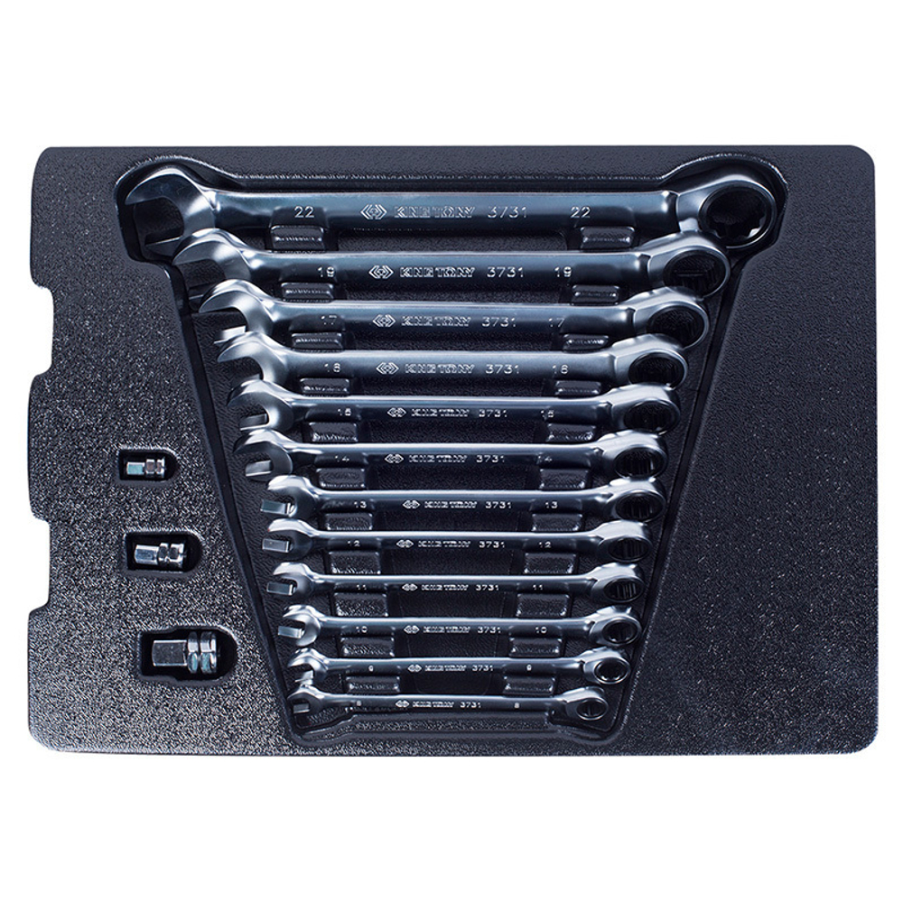 Набор трещоточных комбинированных ключей, ложемент, 15 предметов KING TONY 9-10115MR