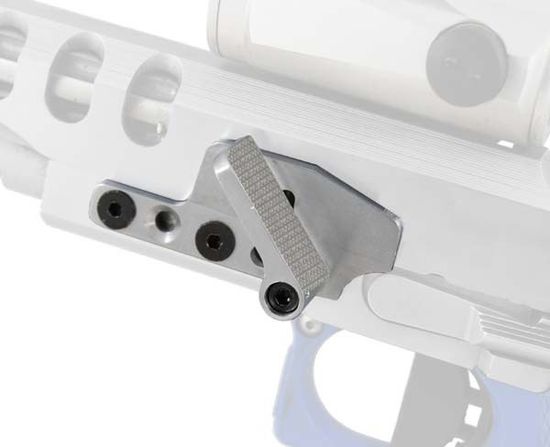 Регулируемый пальцевой упор DAA Adjustable Thumb Rest, с одним отверстием, серебристый, для правшей