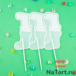 Силиконовая форма для леденцов «Сапожок погремушка 3 в 1»