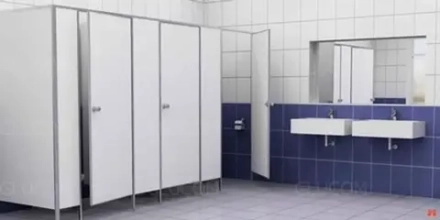 Туалетные перегородки комплект (ШКОЛА) (1 кабинка, без установки)