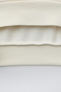 ZARA ТОЛСТОВКА С ПРИНТОМ, ЭКРЮ