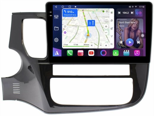 Магнитола Mitsubishi Outlander 3 2012-2022 (левый руль) - FarCar 7163 монитор 10.36" QLED на Android 14, TS18, CarPlay, 4G SIM-слот