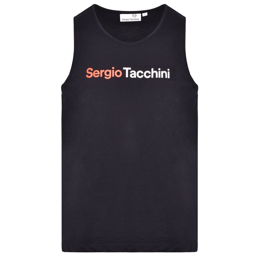 Мужская теннисная футболка Sergio Tacchini Robin Tank - black/orange