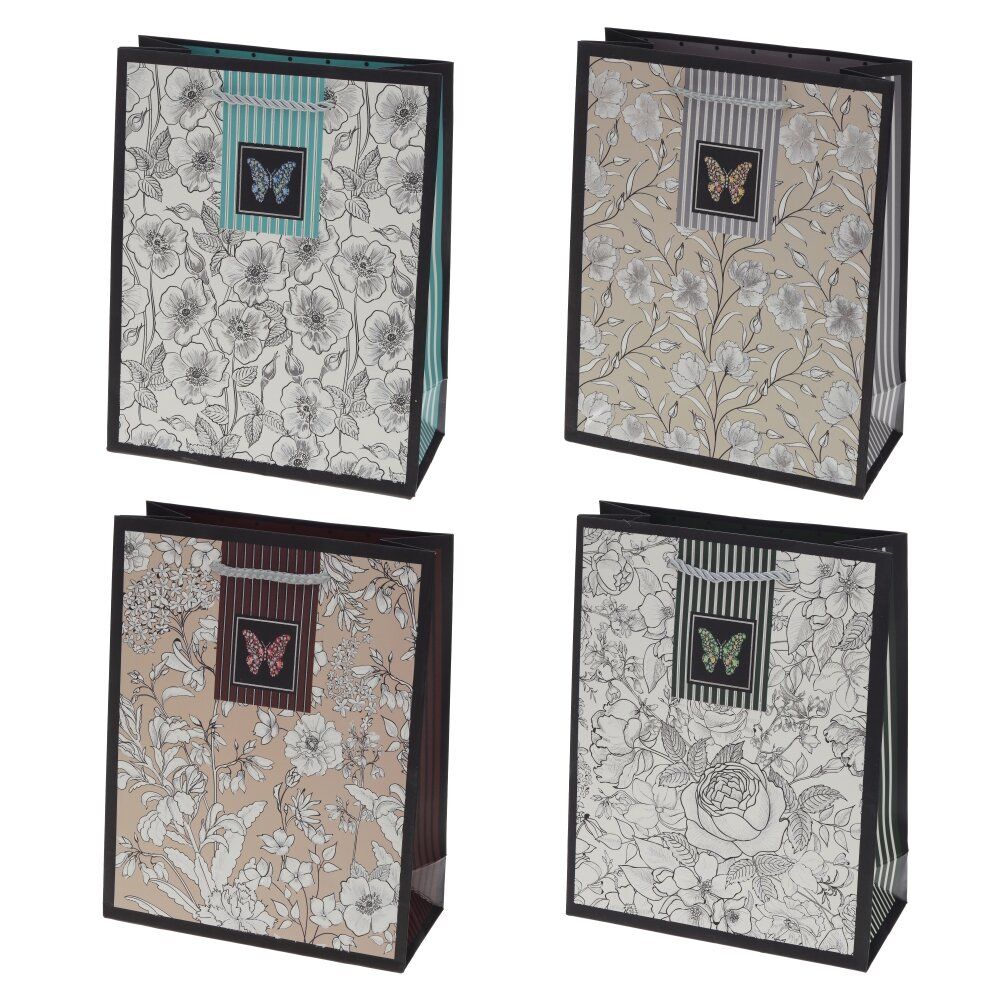 GAEM Пакет подарочный (бумага 210г/м2, блок микс 12шт), L18 W8 H23 см, 4в.