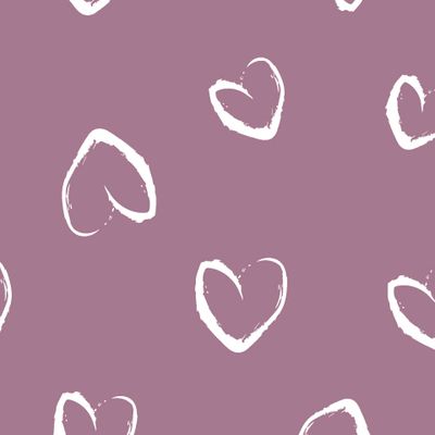 белые сердечки на пурпурном фоне