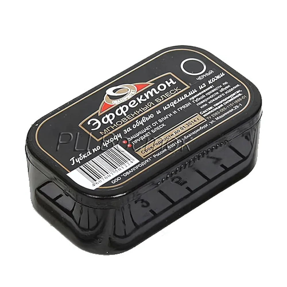 Губка для обуви ЭФФЕКТОН - Мгновенный блеск, цвет черный