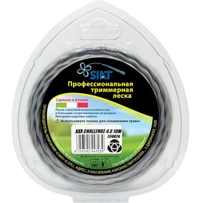 Леска SIAT CHALLENGE 4,0*10 м (кручёный эллипс)   556026