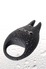 Чёрное эрекционное виброкольцо Erotist из силикона (Цвет: черный)