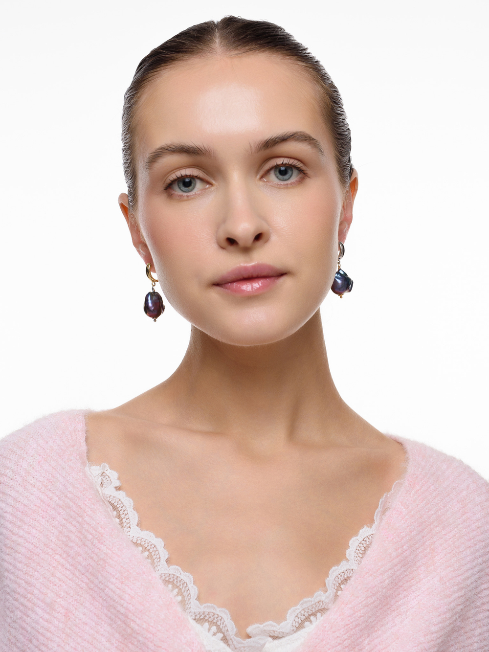 Серьги "Petrol pearl" Bicolor