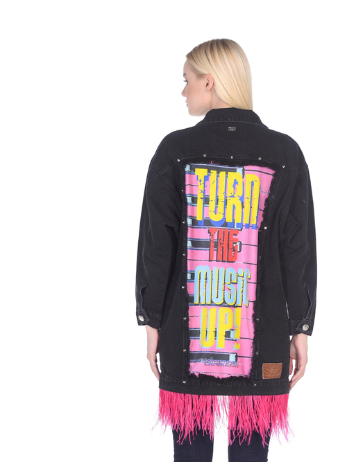 LIGVIANNI Джинсовая куртка Denim Jacket Turn The Music Up!
