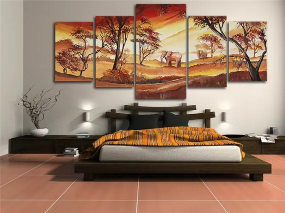 Модульная картина "Два слона"