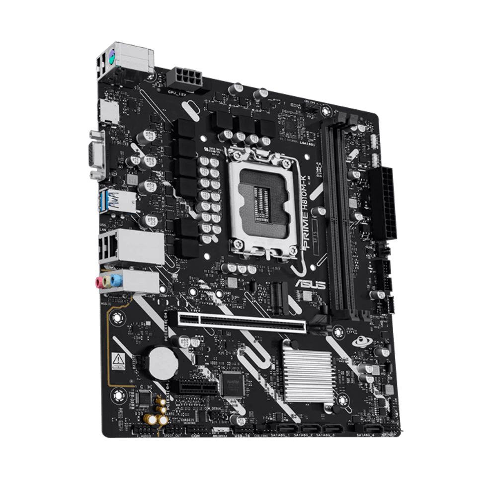 Материнская плата ASUS PRIME H810M-K, LGA1851 H810 2xDDR5 4xSATA 1xM.2 1xPCIe 4.0 HDMI D-Sub mATX