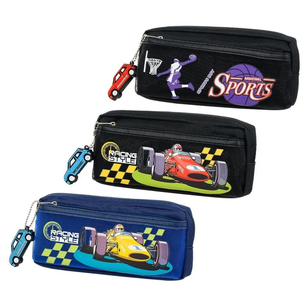 Пенал-косметичка Basir без наполнения, 21*9*6 см, серия "Formula 1", ассорти