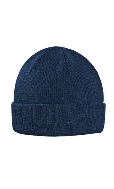 Шапка 3х нитка синяя с отворотом