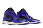 Кроссовки Jordan Air Jordan 1 Mid "Purple Black" (Женская размерная сетка)