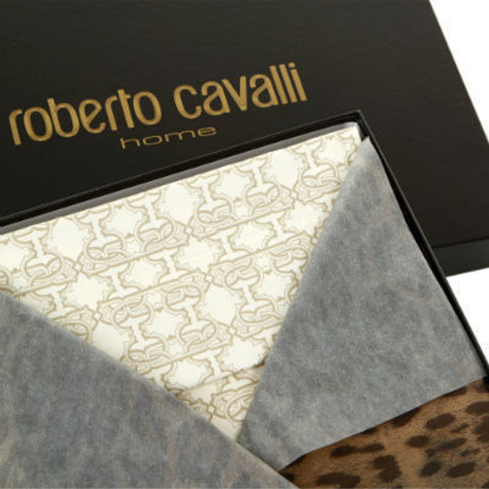 Постельное белье семейное Roberto Cavalli Basic белое
