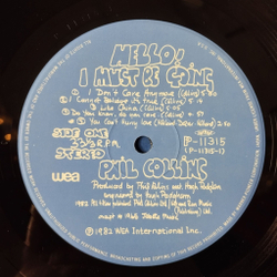 Винтажная виниловая пластинка LP Phil Collins Hello, I Must Be Going (Japan 1982) (No Obi) P-11315