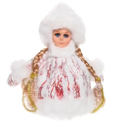 Снегурочка для подарков и конфет «Яркий наряд» 25 см (красная шубка)