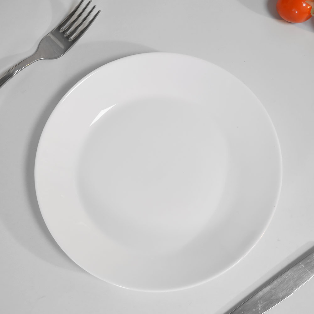 Тарелка плоская 19см Аврора без деколи, стеклокерамика, Jewel