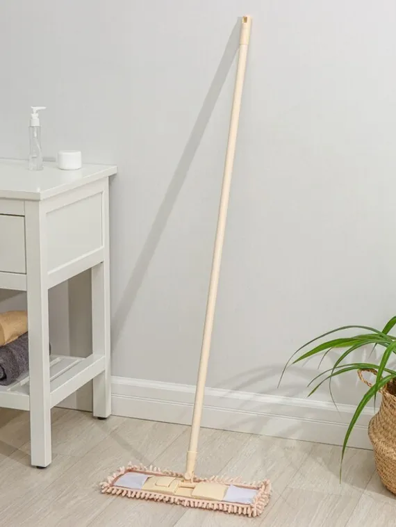 Швабра для мытья пола плоская Доляна, насадка букля 42×12 см, металлическая ручка 120 см, цвет МИКС