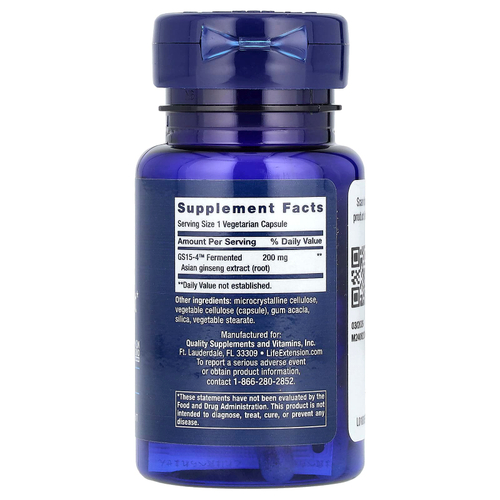 Life Extension, Ginseng Energy Boost, 30 вегетарианских капсул