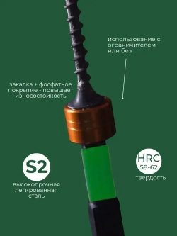 Биты для шуруповерта с магнитным ограничителем PH2x50мм