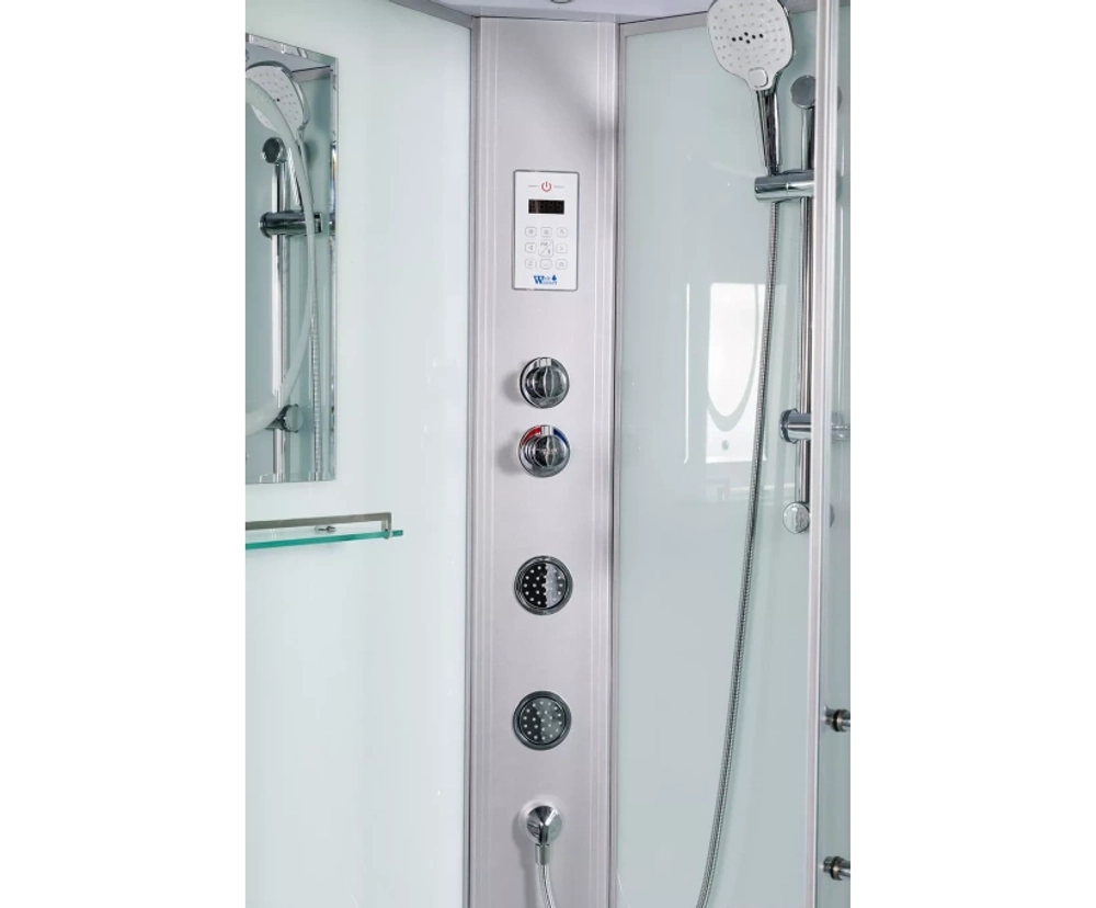 Душевая кабина WeltWasser (ВельтВассер) Halle 1204 R, с высоким поддоном, с электрикой и ГМ, 120x90x217